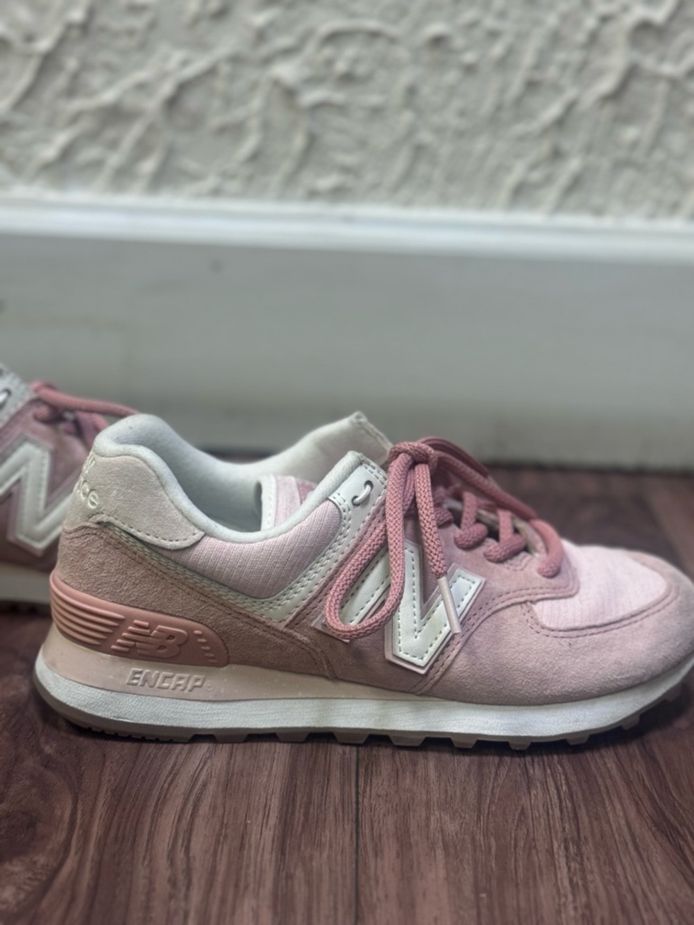 Women’s New Balance 574 Women's Pink Suede & Mesh Athletic Sneakers